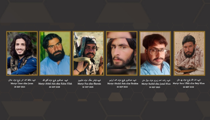 زہری ئٹ بلوچ آبادی نا رکھ ئٹ کیہی کارندہ غاک مرگ ئنا گواچی، شش سرمچار شہید – براس